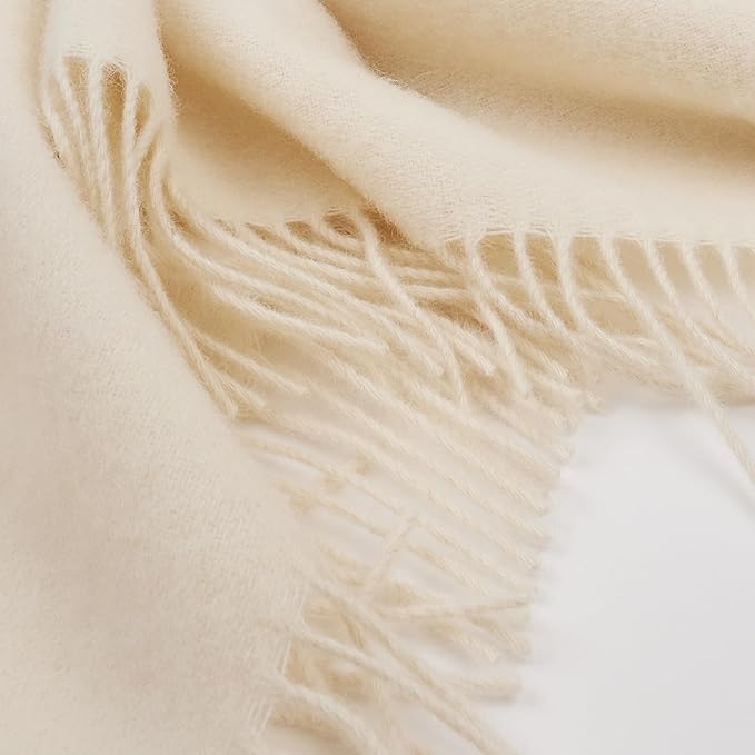 | Wool Blanket/Throw | 100% New Zealand Wool | Perfect for Home and Outdoors | Virgin Wool Throw with Fringes 55"x79"(140 x 200 cm)