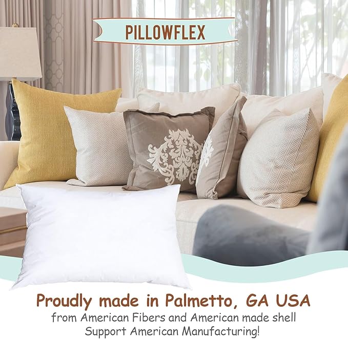 Pillowflex Synthetic Down Pillow Insert - 12x30 Down Alternative Pillow, Ultra Soft, Large Rectangle Body Sleeping Pillow, Lumbar, Long, Back - 1 Decorative Pillow Form