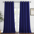 NICETOWN Blackout Curtains 120 inch Length for Sliding Glass Door, Grommet Thermal Insulated Room Darkening Sound Reducing Drapes for Room Divider, 1 Panel, W52 x L120, Navy Blue
