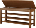 AQIMUELE 3 Tier Shoe Bench with Storage, Wood Shoe Rack for Front Door Entrance, Entryway Shoe Storage Bench.
