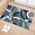 Rugshop Contemporary Modern Circles Abstract Area Rug 2' x 3' Blue