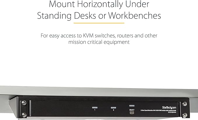StarTech.com 1U Wall Mount Patch Panel Bracket – 19 in – Steel - Vertical Mounting Bracket for Networking and Data Equipment, TAA (RK119WALLV)