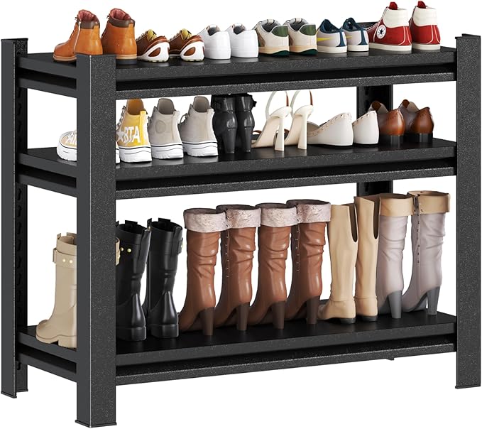 Storage Shelves, Garage Metal Shelving Unit, Adjustable, Double-Layer Column with Reinforced Ribs, Heavy-Duty, Capable of Bearing 1800 lbs, Suitable for Garage, Warehouse, Kitchen Storage