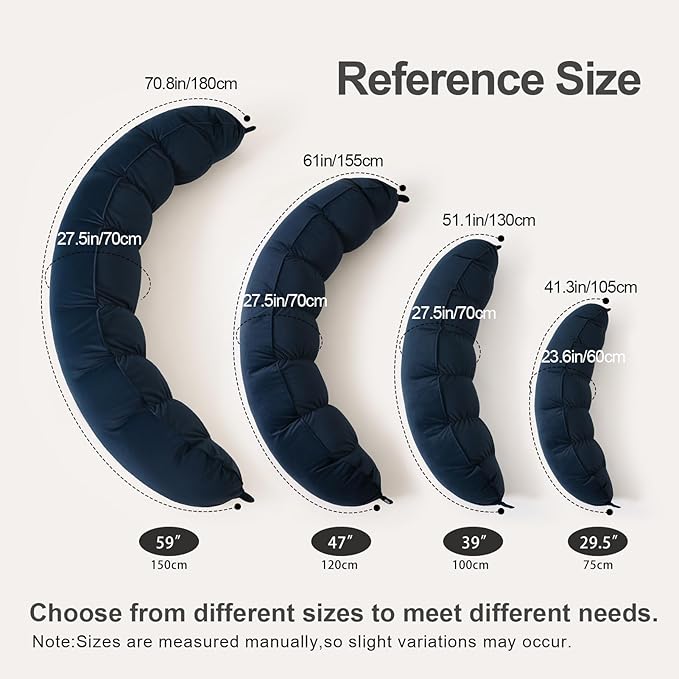 Peallow(Pat. Pend) – Long Round Body Pillow for Adults, Bolster Pillow for Sleeping, Soft and Supportive Pillow for Sleeping & Lumbar Support (Teal Blue,39")