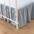 Bed Skirt King Size Ruffled Bed Skirt with Split Corners, 18 Inch Drop Dust Ruffle Bed Skirts with Platform, Gathered Style, 100% Microfiber, Grayish Blue