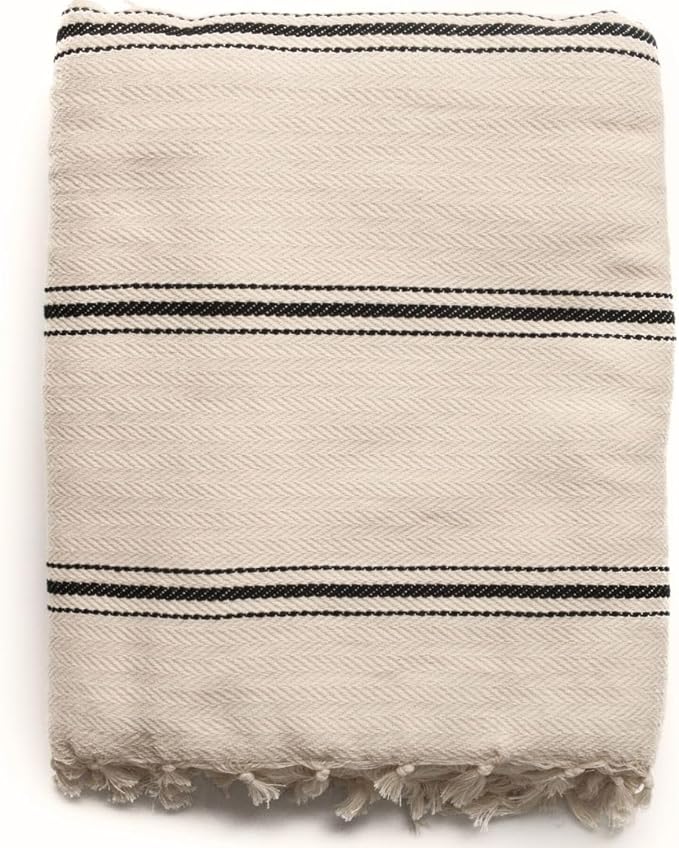 The Loomia 100% Cotton Luxury Woven Turkish King Size Blanket
