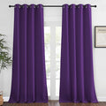 NICETOWN Blackout Curtains 120 inch Length for Sliding Glass Door, Grommet Thermal Insulated Room Darkening Sound Reducing Drapes for Room Divider, 1 Panel, W52 x L120, Royal Purple