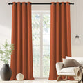 NICETOWN Blackout Drapery Curtain Panel 90 inches Long - Window Treatment Thermal Insulated Grommet Blackout Curtain/Drape for Bedroom Living Room (Burnt Orange, 1 Panel, 46 by 90 inches)