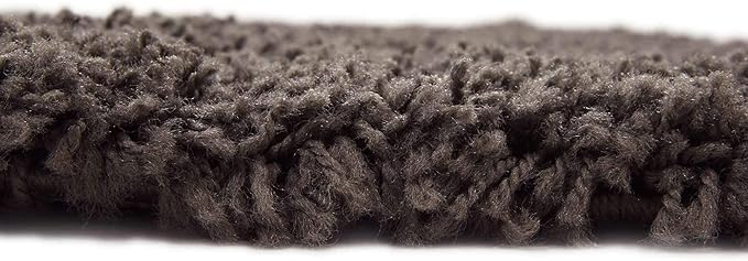 Unique Loom Solid Shag Collection Area Rug (8' Square, Graphite Gray)