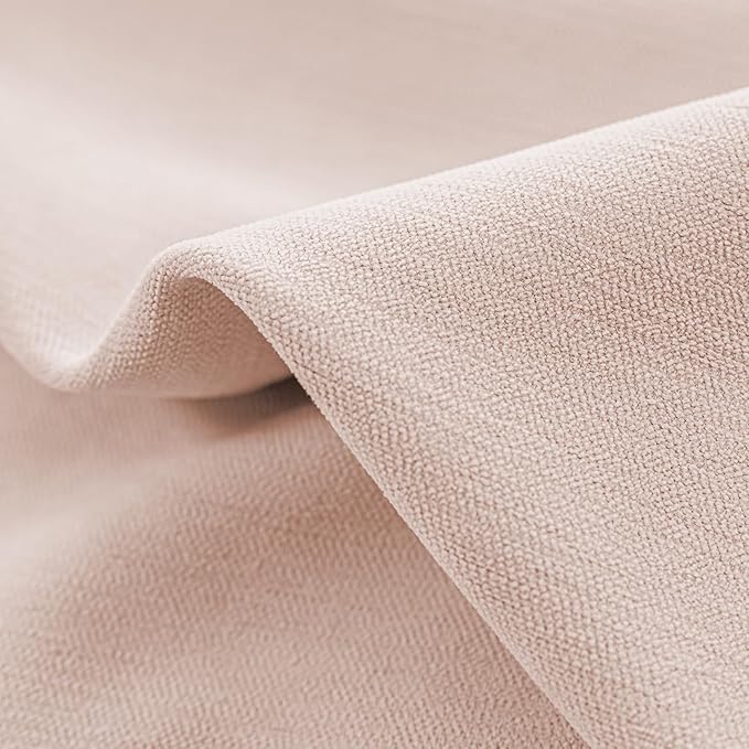 jinchan Chenille Blackout Curtains 96 Inches Long Light Pink Thermal Insulated Curtains for Living Room Bedroom 2 Panels Triple Weave Noise Reducing Nursery Drapes Girls Room Curtains 50x96 Inch