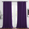 NICETOWN Blackout Curtain Panels 95" L - Window Treatment Energy Saving Thermal Insulated Solid Grommet Blackout Drapes for Living Room (Royal Purple, 1 Pair, 80 by 95-Inch)