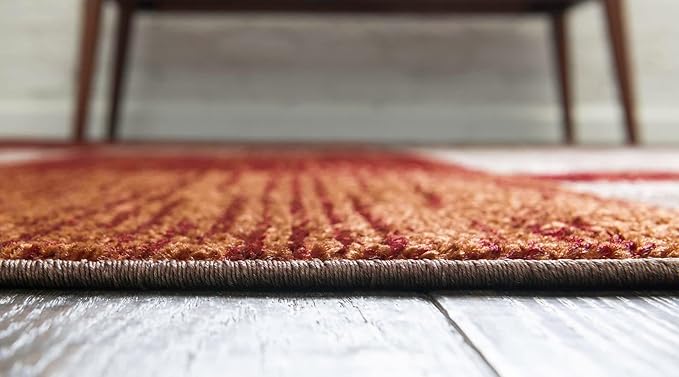Unique Loom Autumn Collection Area Rug - Providence (5' 1" x 8' Oval, Multi/ Beige)