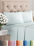 Full Size 4 Piece Sheet Set - Comfy Breathable & Cooling Bed Sheets Set - Hotel Luxury Bedding for Women, Men, Kids, Teens, Boys & Girls - Deep Pockets, Ultra-Soft, Wrinkle Free - Oeko-Tex - Ice Blue