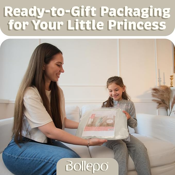 Bollepo Bed Canopy with Lights, Girls Room Canopy, Single to Queen Sizes, Fairy Lights Led