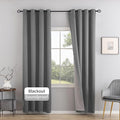 3-in-1 Layers Soundproof Curtains,Grommet Full Blackout Thermal Curtains for Living Room, Bedroom(1 Panel,Grey,50" x 63")