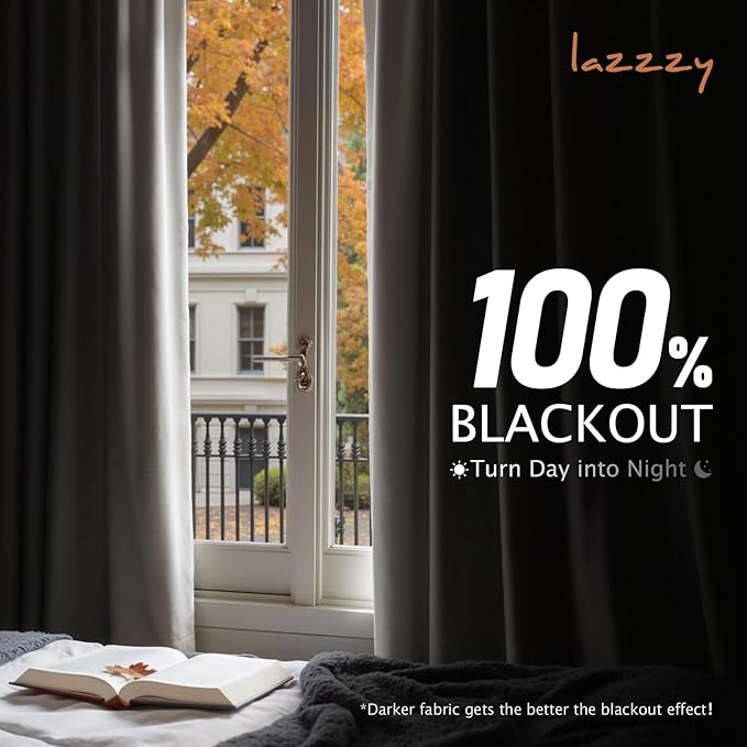 Lazzzy White Blackout Velvet Curtains for Living Room Bedroom 96 Inch Long Insulated Lined Drapes Rod Pocket Modern Window Treatments 2 Panels Set
