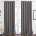 NICETOWN Blackout Gray Curtain 102 inch Length, Grommet Extra Long Thermal Curtain Room Darkening Sound Reducing Window Drape for Sliding Glass Door/Living Room (W66 x L102, 1 Panel)