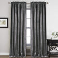 StangH Velvet Curtains 108 inches Long - Heavy-Duty Blackout Velvet Drapes Heat & Chill Resistant Window Panels for Villa/Patio Door, Grey, 52 by 108-inches, 2 Pcs
