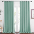 NICETOWN Blackout Curtain Drape for Bedroom - Light Reducing Thermal Insulated Solid Grommet Room Darkening Window Curtain 90 inches Long for Living Room (Aqua Blue, 1 Piece, W66 x L90)