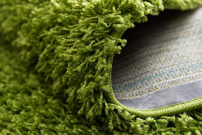 Unique Loom Solid Shag Collection Area Rug (10' x 13' Rectangle, Grass Green)
