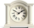 JONES CLOCKS® Kensington Mantel Clock | Classic Arch top Clock | Pale Cream | Stylish & Contemporary | Ideal for Desk, Mantelpiece, Bookshelf or Bedside