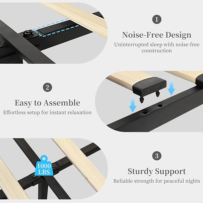 Full Led Bed Frame with 2 Drawers, Upholstered Platform Storage Bed Frames Full Size with Crystal Button Tufted Headboard Footboard, Solid Slats, Noise Free, No Box Spring Needed, Velvet Grey