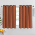 NICETOWN Blackout Burnt Orange Curtain for Girls Bedroom - Solid Grommet Sound & Light Reducing Room Darkening Window Treatment Thermal Drape for Cafe/Kids Room (1 Panel, W52 x L45)