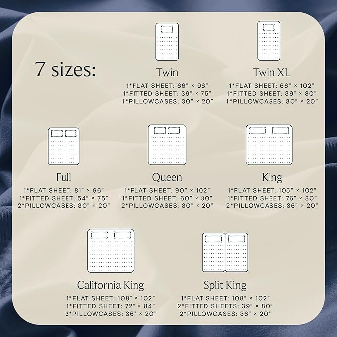 LuxClub 3 PC Twin XL Sheet Set, Deep Pockets Wrinkle Free Cooling Bed Sheets Hotel Bedding for Women, Men, Kids & Teens, Includes 1 Fitted Sheet, 1 Flat Sheet and 1 Pillowcase-Silky Soft Navy