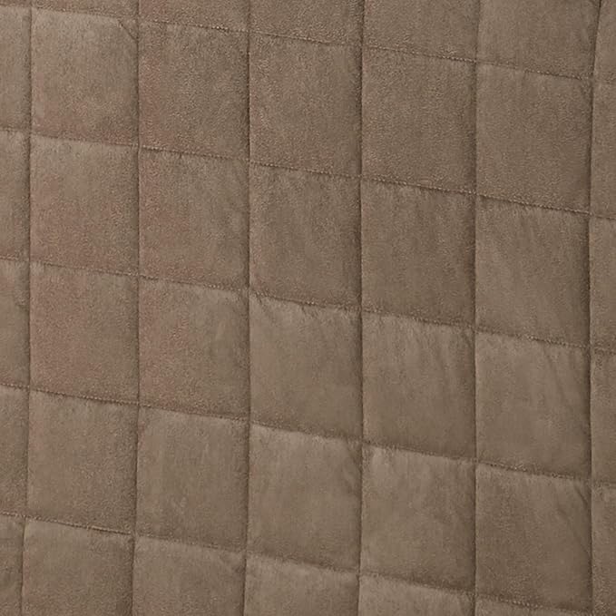Touch of Class Camden Luxury Bedding | Neutral Sand Color | Classic Fitted Bedspread | Faux Suede Box Quilted Design | Designed 2 Piece Set Includes Twin Bedspread and 1 Standard Sham