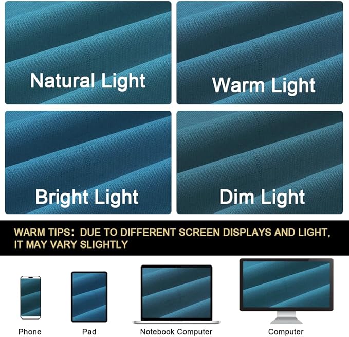 PrinceDeco 100% Linen Blackout Curtains Extra Wide Thermal Insulated Door Curtain Grommet Top Curtain Drapes for Living Room/Sliding Glass Door,100 X 96 Curtains,Blue Sapphire