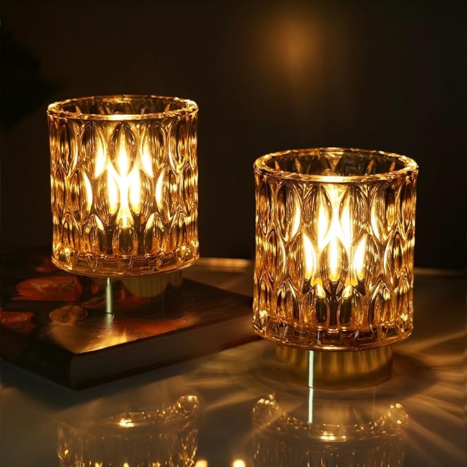 Battery Operated Lamp - Stylish Small Lamps Decorative with Timer & 3 Light Modes, No Plug in Lamps Cordless Battery Table Lamps for Bedroom/Bathroom/Fireplace(Without Remote Control)