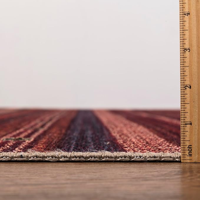 Keen Home Design 5x7 Rug - Machine Washable Area Rug with Non-Slip Backing, Ideal for Living Room, Dining Room, Bedroom - Vintage, Easy Clean, Durable, Low Pile Rug - (5' x 7')