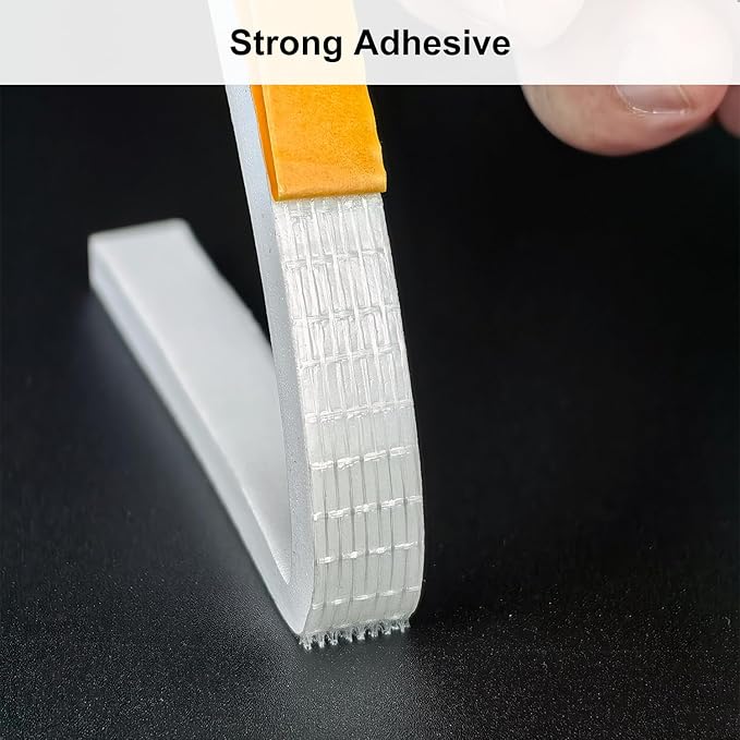 Weather Stripping Door Seal Strip, Strong Adhesive, Weatherproof, Reduce Noise, Gap Filler, Foam Insulation Tape for Doors and Windows (1/2 in x 1/4 in x 13 Ft), White