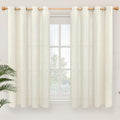 YoungsTex Linen Curtains 54 Inch Length 2 Panels for Living Room Window, Short Light Filtering Drapes with Grommet for Kitchen Bedroom, 52 X 54 Inch
