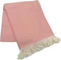 Alashan Cotton Acrylic Adirondack Herringbone Woven Throw (Pink Carnation)