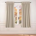 Lazzzy Velvet Blackout Curtains Thermal Insulated Room Window Drapes Super Soft Luxury Curtains for Living Room Bedroom Rod Pocket 2 Panels, Beige, 52" W x 72" L