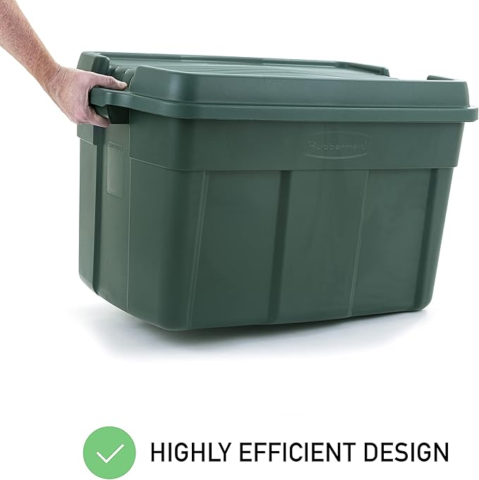 Rubbermaid 3 Pack High Top Storage Containers for Garage and Home Use, 37 Gallon
