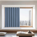NICETOWN Stone Blue Blackout Curtains 72 inches Long, Grommet Privacy Window Treatment Thermal Insulated Room Darkening Sliding Glass Door Drape for Bedroom Living Room, 1 Panel, W100 x L72