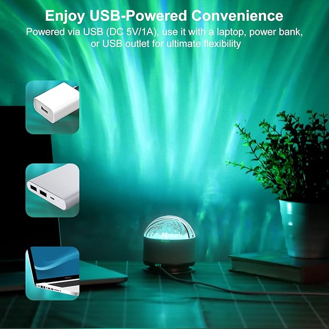 Northern Lights Projector, 13 Colors Aurora Night Light Projector for Bedroom, 3 Timers, Remote Galaxy Light Projector, Memory Function Dimmable Mood Lighting for Playroom Kids Teen Girl Gift