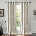 SMILETIME Ivory White Crushed Velvet Curtains 52x84 inch Luxurious Thermal Insulated Soundproof Drapes for Living Room Bedroom Office Soft and Durable Light-Filtering Window Treatments, 2 Panels
