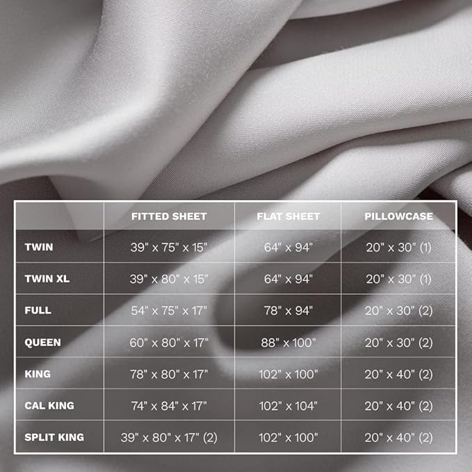 LUXOME Luxury Sheet Set | 100% Rayon (Viscose) from Bamboo | Twin XL - Stone | Deep Pockets | 3-Piece Set (Fitted, Flat, Pillowcase)