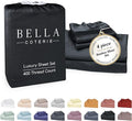 Bella Coterie Luxury Bamboo Viscose Cal King Size Sheet Set | 100% Organically Grown | Ultra Soft | Cooling for Hot Sleepers | 18" Deep Pocket [Black]