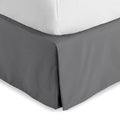 Bare Home King Bed Skirt - 15-Inch Tailored Drop Easy Fit - Bed Skirt for Beds - Center & Corner Pleats (King, Grey)
