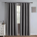 Blackout Curtains 84 Inch Length 2 Panels Set, Black Out Curtains for Bedroom 84 Inch Long, Rod Pocket Energy Saving Room Darkening Drapes for Living Room Window Light Grey(W52 x L84)