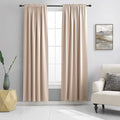 DONREN Room Darkening Curtain Panels - Boy's Room Drapes with Rod Pocket,Energy Smart Thermal Insulated Window Treatment Curtains(Warm Taupe,52 W x 90 inches L,2 Panels)
