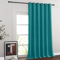 NICETOWN Sliding Door Curtain 108 Inches Long - Blackout Thermal Insulated Grommet Room Divider Privacy Drape for Patio Glass Door, 1 Panel, Peacock Teal, 100 Inch Extra Wide