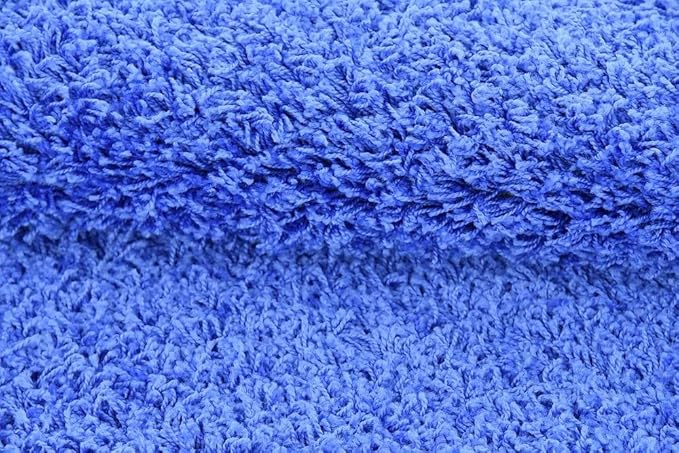 Unique Loom Solid Shag Collection Area Rug (9' x 12' 2" Rectangle, Periwinkle Blue)