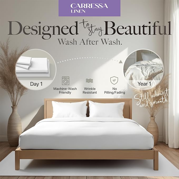 Carressa Linen California King Egyptian Cotton Sheet Sets - 600 Thread Count Cal King Cotton Sheet Set (4 PC, Sky Blue), Extra Soft, Cooling, 16" Deep Pocket Sateen Weave Luxury Hotel Bed Sheets Set