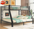 SIGONE Stronger & Safer Heavy Duty Queen Over King Size Bunk Bed for Adults Teens, Thickened More Stable Metal Bunkbed Frame (Greater Weight Capacity) (Queen Over King)