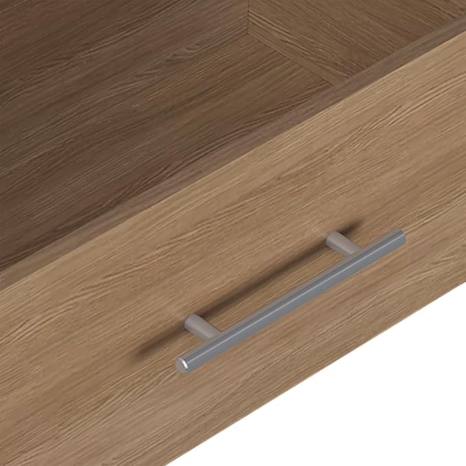 2 Drawer Short Tower Closet Unit, Modular Closet System, Wood Closet System Organizer with Storage for Walk In Closets, Clothing Rack Closet for Hanging Clothes, Bedroom, Wood, 19.5"W